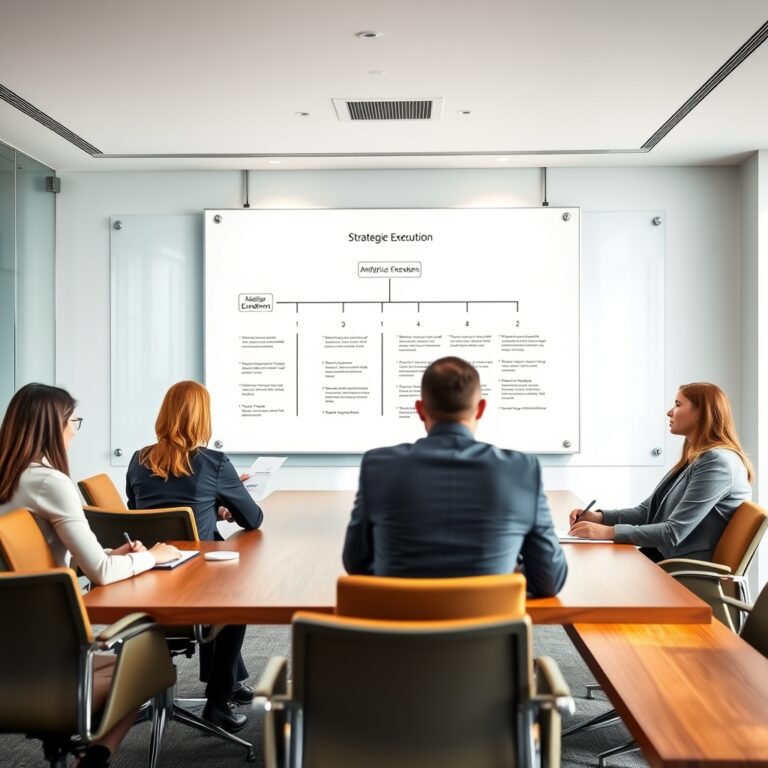 Professional clean featured image representing strong business strategy to grow your business for article "Strong Business Strategy to Grow Your Business: Execution Framework"